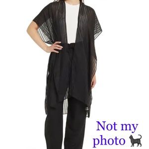 Bohemian Sheer Mesh layering vest, ruana. One size.